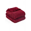 Single Striped TV Blanket 130x180 Cm Bordeaux