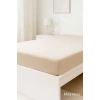 Tek Kişilik Düz Penye %100 Pamuklu Lastikli Çarşaf 100X200 Cm Newsheet Bej