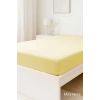 Tek Kişilik Düz Penye %100 Pamuklu Lastikli Çarşaf 100X200 Cm Newsheet Sarı