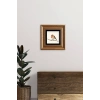 Tombul Kuş Çerçeveli Taş Tablo 20 cm