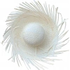 Tropical Party White Straw Hawaii Hat