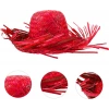 Tropical Party Red Straw Hawaii Hat