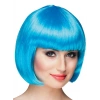 Turkuaz Renk Parti Peruğu Küt Saç (5365)