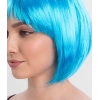 Turkuaz Renk Parti Peruğu Küt Saç (5365)