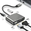 Type-c Hub Adaptör 4ü 1 Arada 4k Hdmı Ve Vga Destekli