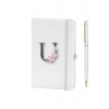 U Harfi Çiçek Desen Baskılı Defter