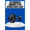 Üç Kordonlu Akıllı Saat İos Android Uyumlu Amoled Ekran