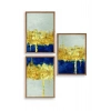 Ünlü Tablolar Üçlü Ahşap Çerçeveli Tablo 23 x 30