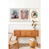 Ünlü Tablolar Üçlü Ahşap Çerçeveli Tablo 23 x 30