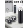 Vakumlu Paslanmaz Çelik 3lü Termos Seti 500 Ml Isı Koruma