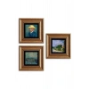 Van Gogh 3 lü Set Çerçeveli Taş Tablo 20 cm