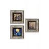 Van Gogh 3 lü Set Çerçeveli Taş Tablo 20 cm