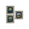 Van Gogh 3 lü Set Çerçeveli Taş Tablo 20 cm