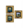 Van Gogh 3 lü Set Çerçeveli Taş Tablo 20 cm