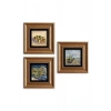 Van Gogh 3 lü Set Çerçeveli Taş Tablo 20 cm