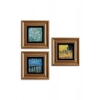 Van Gogh 3 lü Set Çerçeveli Taş Tablo 20 cm