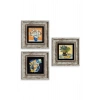 Van Gogh 3 lü Set Çerçeveli Taş Tablo 20 cm