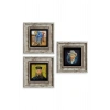 Van Gogh 3 lü Set Çerçeveli Taş Tablo 20 cm