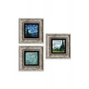 Van Gogh 3 lü Set Çerçeveli Taş Tablo 20 cm