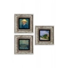 Van Gogh 3 lü Set Çerçeveli Taş Tablo 20 cm