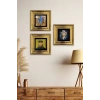 Van Gogh 3 lü Set Çerçeveli Taş Tablo 20 cm