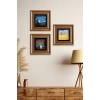 Van Gogh 3 lü Set Çerçeveli Taş Tablo 20 cm