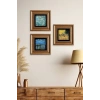 Van Gogh 3 lü Set Çerçeveli Taş Tablo 20 cm