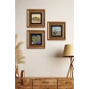 Van Gogh 3 lü Set Çerçeveli Taş Tablo 20 cm