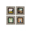Van Gogh 4 lü Set Çerçeveli Taş Tablo 20 cm