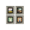 Van Gogh 4 lü Set Çerçeveli Taş Tablo 20 cm