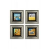 Van Gogh 4 lü Set Çerçeveli Taş Tablo 20 cm