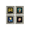 Van Gogh 4 lü Set Çerçeveli Taş Tablo 20 cm