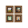Van Gogh 4 lü Set Çerçeveli Taş Tablo 20 cm