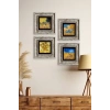 Van Gogh 4 lü Set Çerçeveli Taş Tablo 20 cm