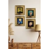 Van Gogh 4 lü Set Çerçeveli Taş Tablo 20 cm