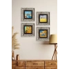 Van Gogh 4 lü Set Çerçeveli Taş Tablo 20 cm