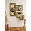 Van Gogh 4 lü Set Çerçeveli Taş Tablo 20 cm