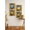 Van Gogh 4 lü Set Çerçeveli Taş Tablo 20 cm
