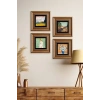 Van Gogh 4 lü Set Çerçeveli Taş Tablo 20 cm