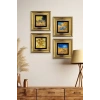 Van Gogh 4 lü Set Çerçeveli Taş Tablo 20 cm