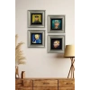 Van Gogh 4 lü Set Çerçeveli Taş Tablo 20 cm