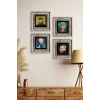 Van Gogh 4 lü Set Çerçeveli Taş Tablo 20 cm