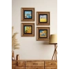 Van Gogh 4 lü Set Çerçeveli Taş Tablo 20 cm
