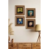 Van Gogh 4 lü Set Çerçeveli Taş Tablo 20 cm