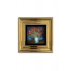Van Gogh Çiçekli Vazo Çerçeveli Taş Tablo 20 cm