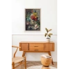 Vazodaki Çiçek Buketi Ahşap Çerçeveli Tablo 17 x 23