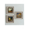 Vincent Van Gogh 3lü Çerçeveli Taş Tablo , Çerçeveli Taş Duvar Dekoru 20 cm