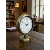 Vintage Luxury 25 x 20 Cm Aged Metal Desk Clock