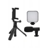 Vlog Çekimi İçin Mini Tripod Ve Mikrofon Seti