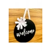 Welcome Ahşap Kapı Süsü 30 x 30